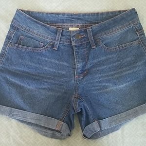 Faded glory size 4 cuffed hem jean shorts